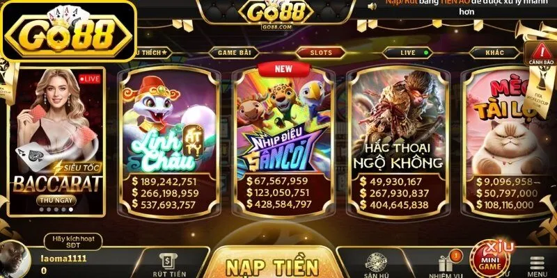 Tổng quan về sảnh slot game độc quyền Go88