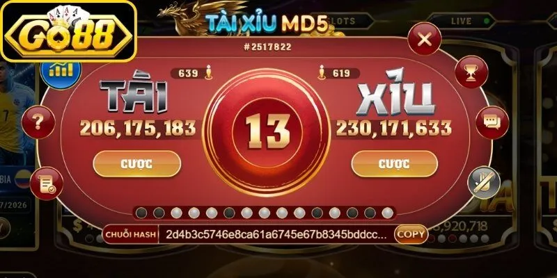 Phương thức kiểm tra mã MD5 tài xỉu Go88